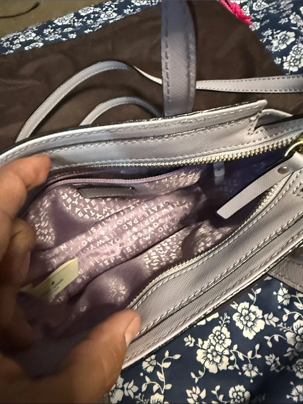 kate spade Gray Faux-Leather Bunny Accent Shoulder Bag